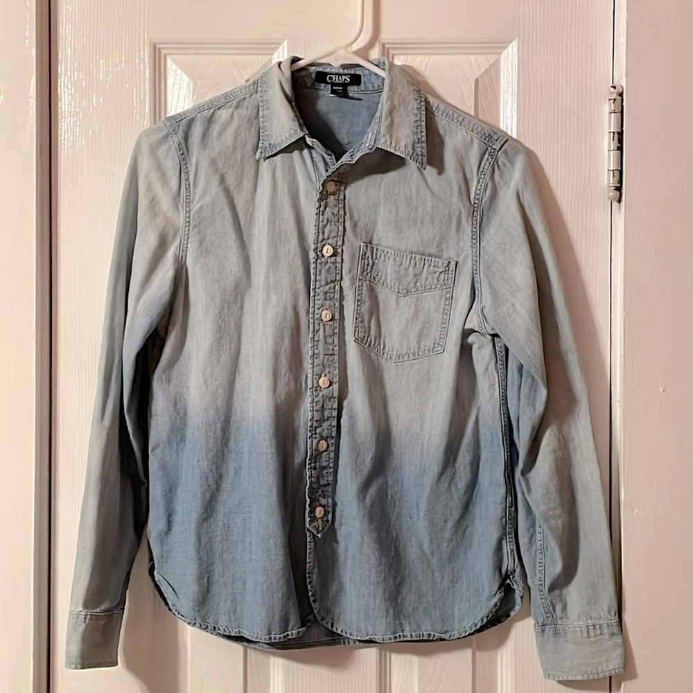 Chaps Denim Gradient Button Down